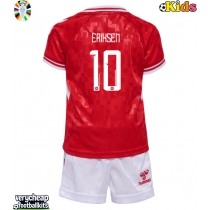 Denmark Christian Eriksen #10 Replica Home Minikit Euro 2024 Short Sleeve (+ pants)